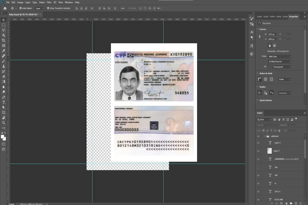 Permis de séjour à Chypre 2022-présent template